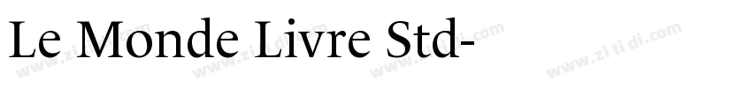 Le Monde Livre Std字体转换